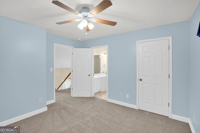 4000 Mcpherson Dr, Acworth, GA 30101 - unfurnished bedroom featuring carpet flooring, ensuite bathroom, and a ceiling fan