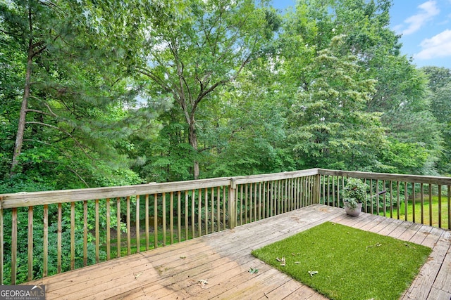 4000 Mcpherson Dr, Acworth, GA 30101 - view of wooden deck
