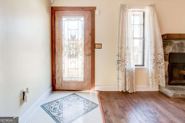 2211 Jonathan Ave, Lithonia, GA 30058 - entryway featuring baseboards and wood finished floors