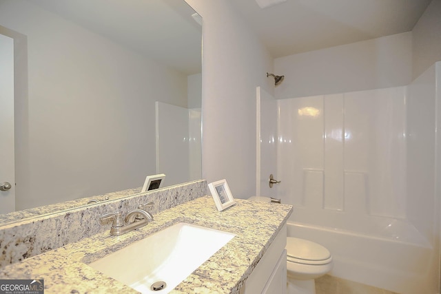 2304 Shetley Creek Dr, Norcross, GA 30071 - full bathroom featuring vanity, toilet, and  shower combination