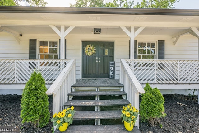 130 April Trce, Dawsonville, GA 30534 - doorway to property with a porch