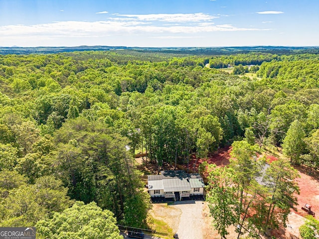130 April Trce, Dawsonville, GA 30534 - aerial view of property and surrounding area with a heavily wooded area