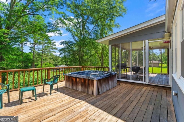 8415 Ridge Rd, Fairburn, GA 30213 - view of wooden terrace