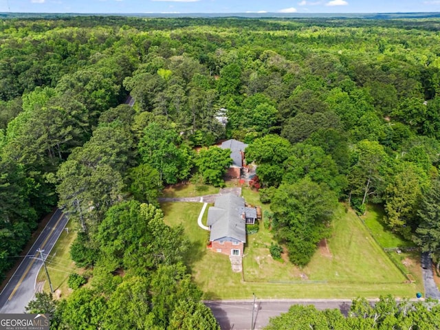8415 Ridge Rd, Fairburn, GA 30213 - aerial overview of property's location with a heavily wooded area