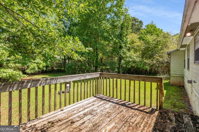 2617 Laurel Woods Ln SE, Conyers, GA 30094 - wooden deck with a yard