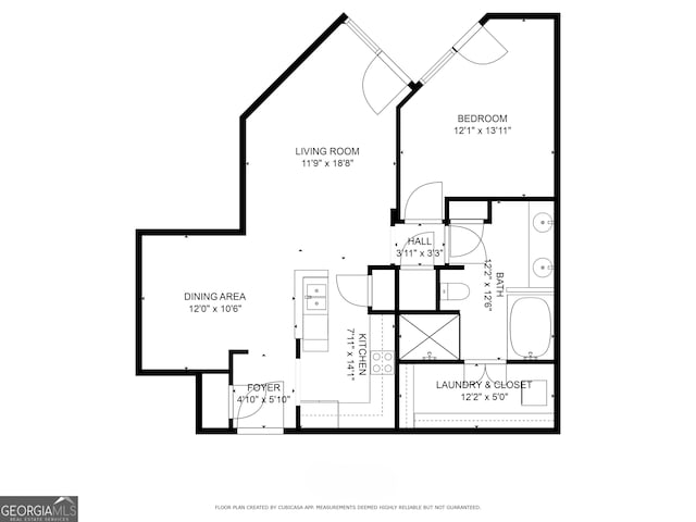 390 17th St NW Unit 2040, Atlanta, GA 30363 - view of room layout