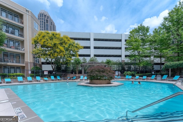 390 17th St NW Unit 2040, Atlanta, GA 30363 - community pool with a gazebo