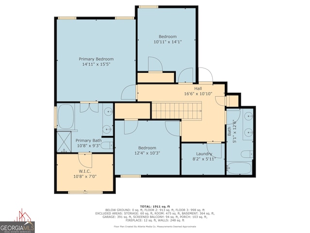 1537 Maplecliff Way, Sugar Hill, GA 30518 - home floor plan