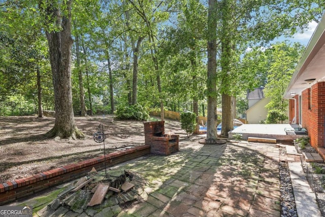 5222 Skyline Dr, Stone Mountain, GA 30083 - view of yard with a patio area