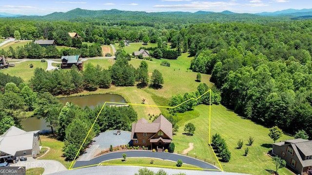 325 Emelia Dr, Morganton, GA 30560 - view of property location with a forest, a water and mountain view, and property parcel outlined