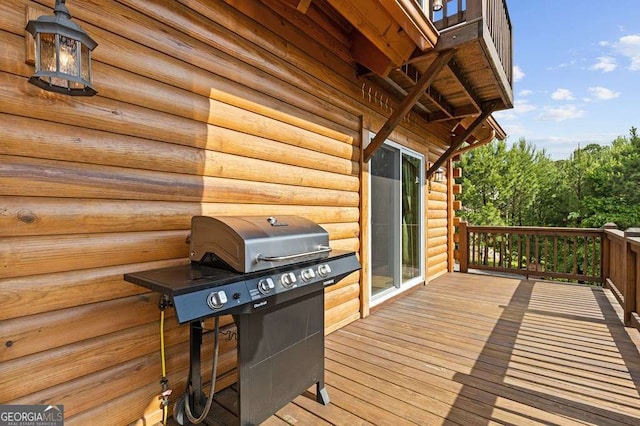 325 Emelia Dr, Morganton, GA 30560 - wooden deck featuring a grill