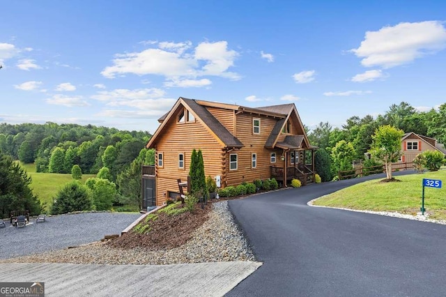 325 Emelia Dr, Morganton, GA 30560 - view of front of property featuring log exterior and driveway