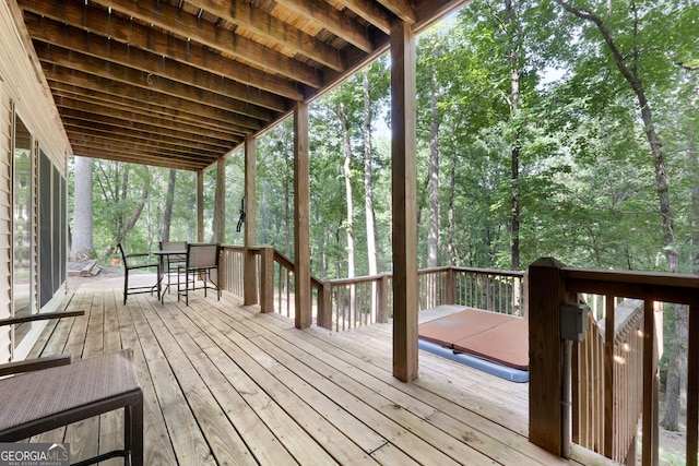 425 Wagers Mill Rd, Newnan, GA 30263 - wooden terrace featuring outdoor dining space