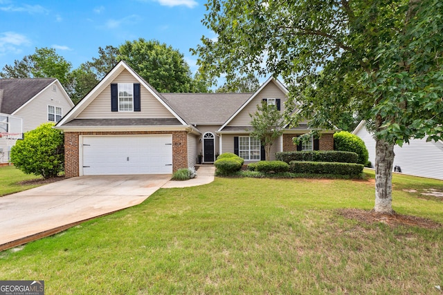 264 Baldwin Ct, Newnan, GA 30263 - traditional home featuring brick siding, driveway, a front yard, and roof with shingles