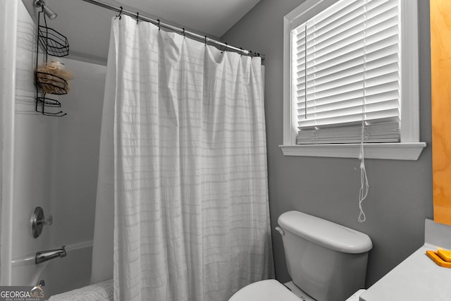 264 Baldwin Ct, Newnan, GA 30263 - bathroom featuring shower / tub combo and vanity