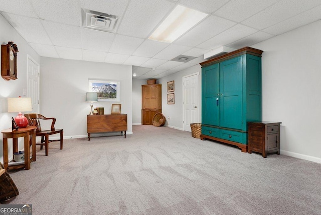 310 Medridge Dr, Alpharetta, GA 30022 - sitting room with a drop ceiling, carpet floors, and baseboards