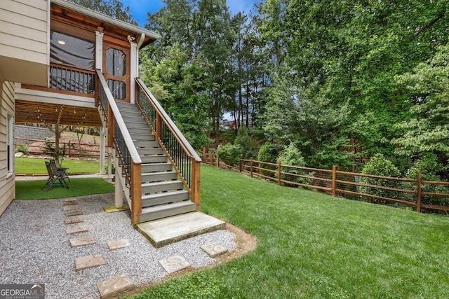 310 Medridge Dr, Alpharetta, GA 30022 - view of yard with stairs