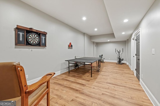 2230 Ewing Chapel Rd, Dacula, GA 30019 - game room with wood finished floors and recessed lighting