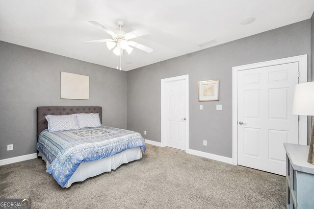 704 Branchview Ct, Mcdonough, GA 30252 - bedroom with carpet flooring, baseboards, and ceiling fan