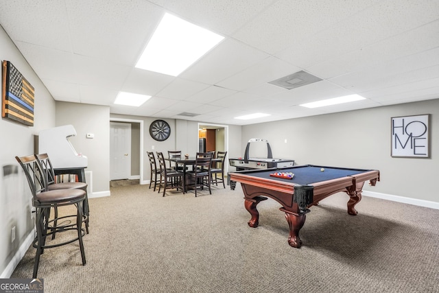 704 Branchview Ct, Mcdonough, GA 30252 - recreation room with carpet, billiards table, and baseboards