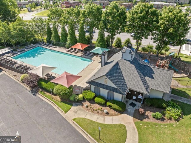 2346 Unicoi Ct, Duluth, GA 30097 - aerial view of a pool area