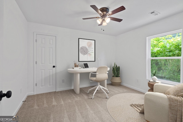5 Windsor Ter, Avondale Estates, GA 30002 - office space featuring carpet and a ceiling fan
