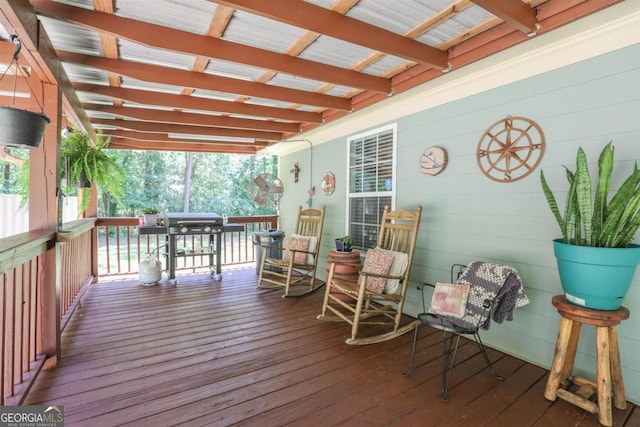 287 Napier Dr, Eatonton, GA 31024 - view of wooden terrace