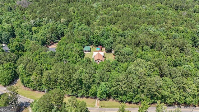287 Napier Dr, Eatonton, GA 31024 - aerial view of property and surrounding area with a heavily wooded area
