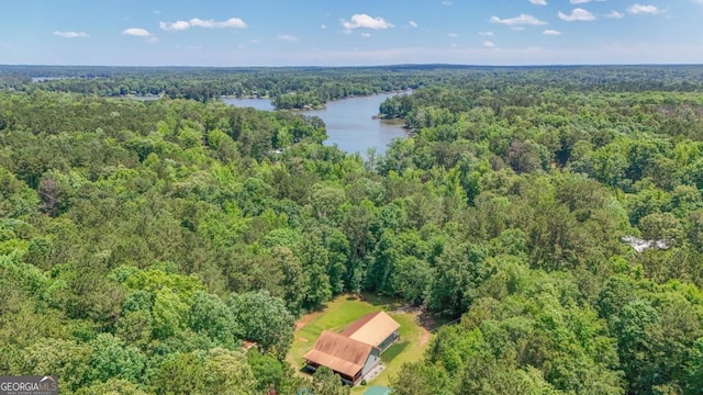 287 Napier Dr, Eatonton, GA 31024 - aerial view of property and surrounding area with a forest and a large body of water