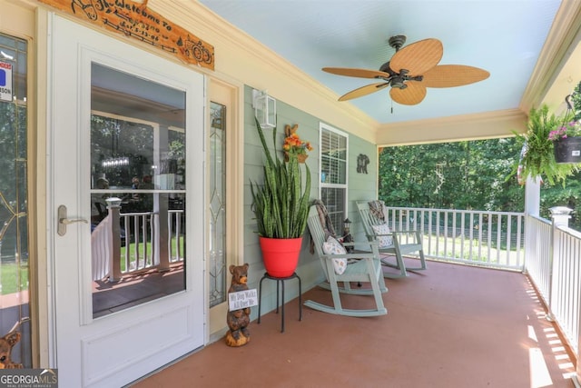 287 Napier Dr, Eatonton, GA 31024 - porch with a ceiling fan