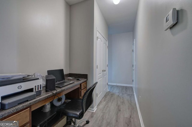 26 Ivey Meadow Dr, Dallas, GA 30132 - office area with light wood-type flooring and baseboards