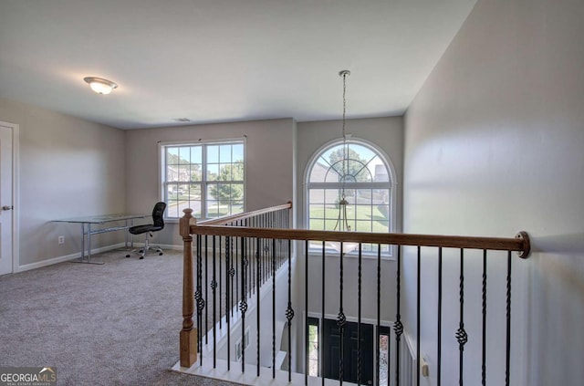 26 Ivey Meadow Dr, Dallas, GA 30132 - staircase featuring carpet and baseboards