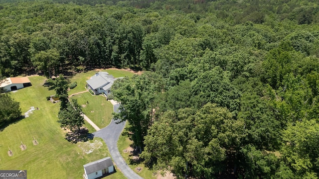 712 Boy Scout Rd, Newnan, GA 30263 - aerial view of property and surrounding area with a forest