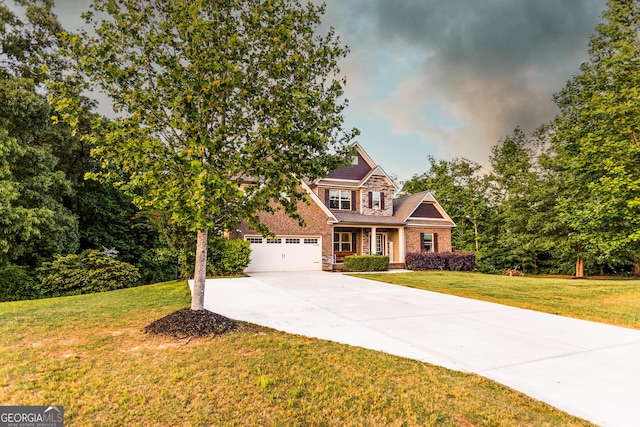 632 Creekside Trce, Covington, GA 30014 - craftsman-style house featuring driveway, a front lawn, and covered porch