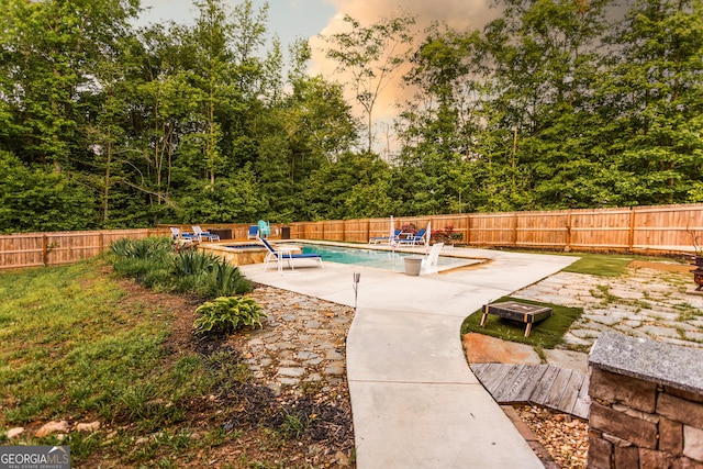 632 Creekside Trce, Covington, GA 30014 - view of swimming pool featuring a fenced backyard and a patio area