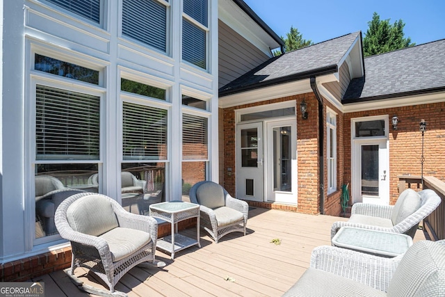 395 Grove Ridge Dr, Loganville, GA 30052 - view of wooden deck