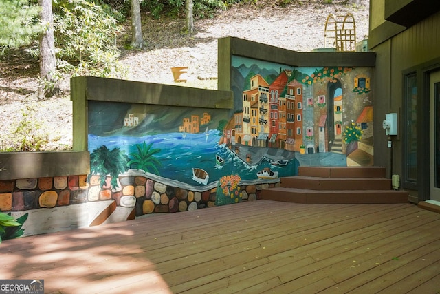 1289 Rainwater Trl, Tiger, GA 30576 - view of wooden terrace