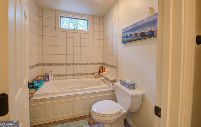 1289 Rainwater Trl, Tiger, GA 30576 - bathroom featuring toilet and bathtub / shower combination