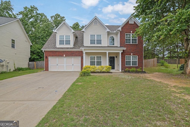 6341 Stewart Ridge Walk, Buford, GA 30518 - traditional home featuring brick siding, concrete driveway, a garage, and roof with shingles