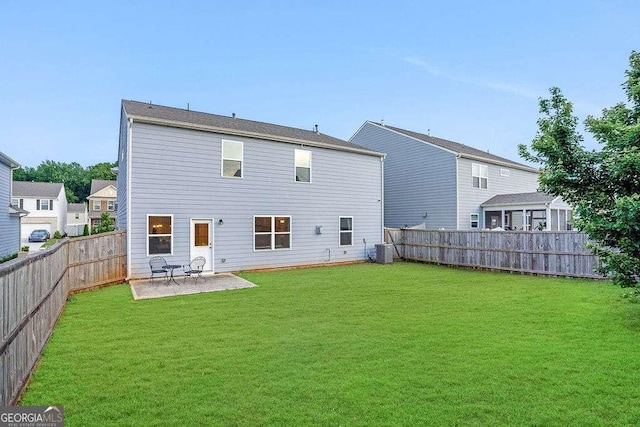 105 Paulowina Cir, Mcdonough, GA 30253 - rear view of house featuring cooling unit and a patio area