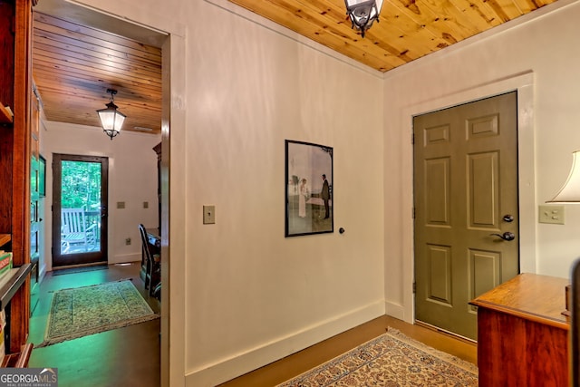 177 Whitetail Trl, Clayton, GA 30525 - entrance foyer featuring wooden ceiling, baseboards, and crown molding