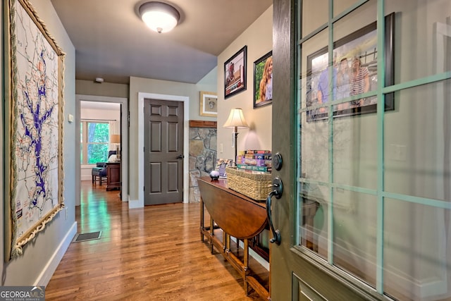 177 Whitetail Trl, Clayton, GA 30525 - corridor with wood finished floors and baseboards