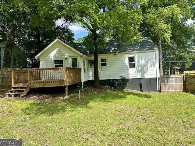 1681 Stanton Rd SW, Atlanta, GA 30311 - back of property with a wooden deck
