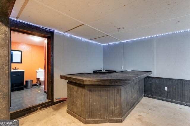 894 Lake Circle Rd, Buchanan, GA 30113 - indoor dry bar featuring concrete flooring