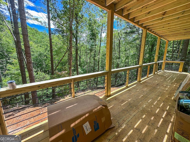 615 W Sugarbush Dr, Sky Valley, GA 30537 - view of wooden deck