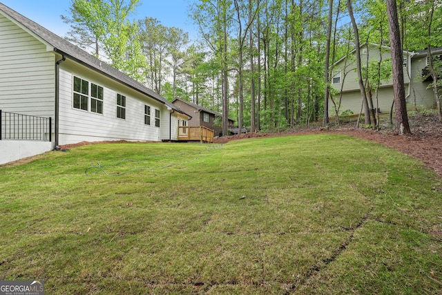 2279 Lakeview Pkwy, Villa Rica, GA 30180 - view of green lawn featuring a deck