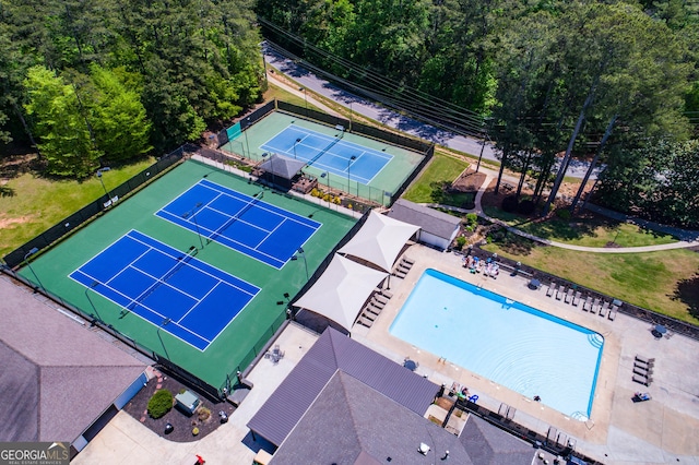 2279 Lakeview Pkwy, Villa Rica, GA 30180 - drone / aerial view of a pool