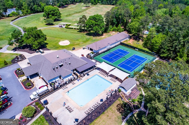 2279 Lakeview Pkwy, Villa Rica, GA 30180 - aerial view of a golf course and a pool