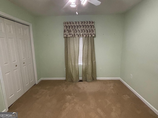 161 Cedar Cove Dr, Buckhead, GA 30625 - unfurnished bedroom with carpet flooring, baseboards, a closet, and ceiling fan