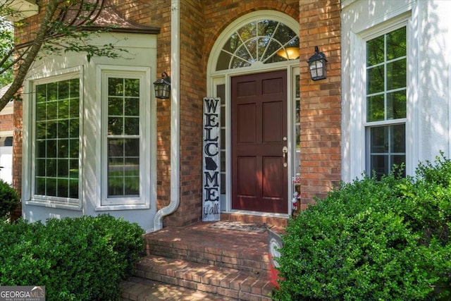 4381 Laurian Dr NW, Kennesaw, GA 30144 - doorway to property with brick siding